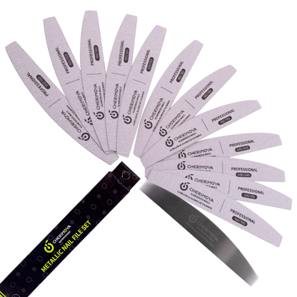 Set de Limas Metálicas Cherimoya – 12 piezas (con mango metálico)